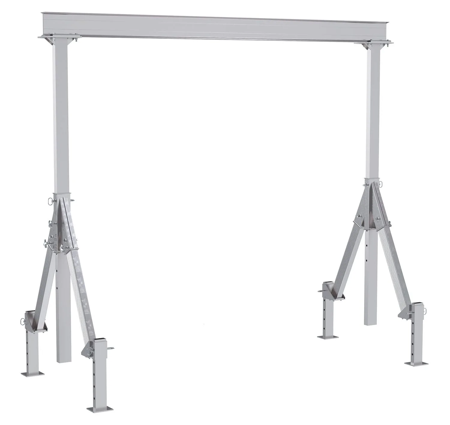 Vestil AHA-4-12-12-ALO adjustable height aluminum gantry cranes with adjustable leveling option