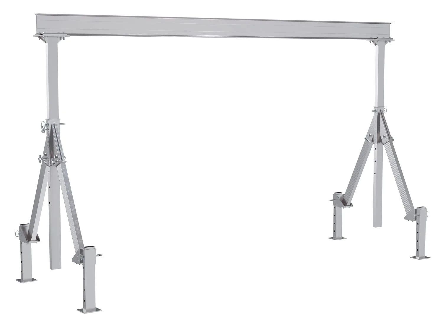 Vestil AHA-4-15-10-ALO adjustable height aluminum gantry cranes with adjustable leveling option