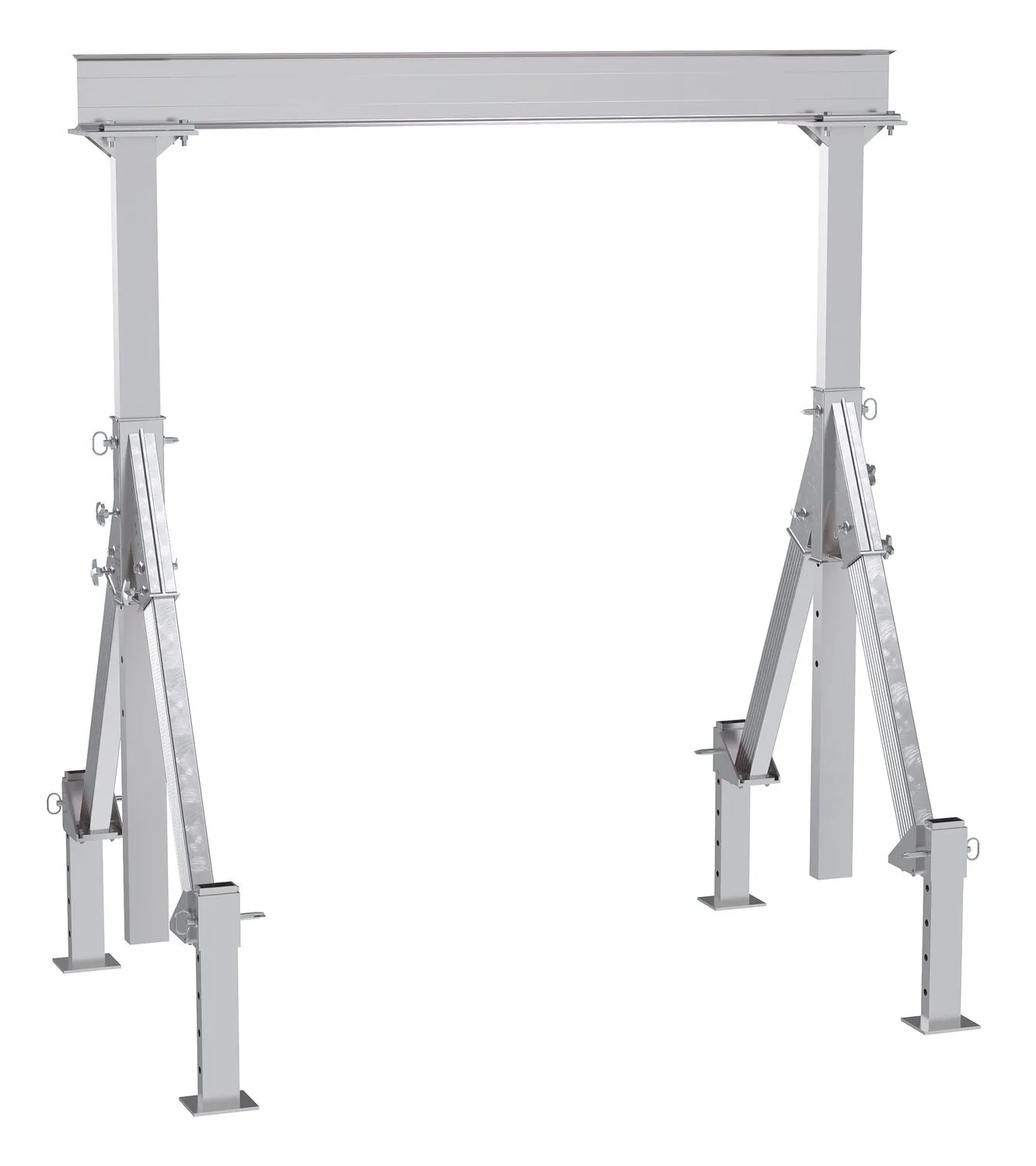 Vestil AHA-4-8-10-ALO adjustable height aluminum gantry cranes with adjustable leveling option