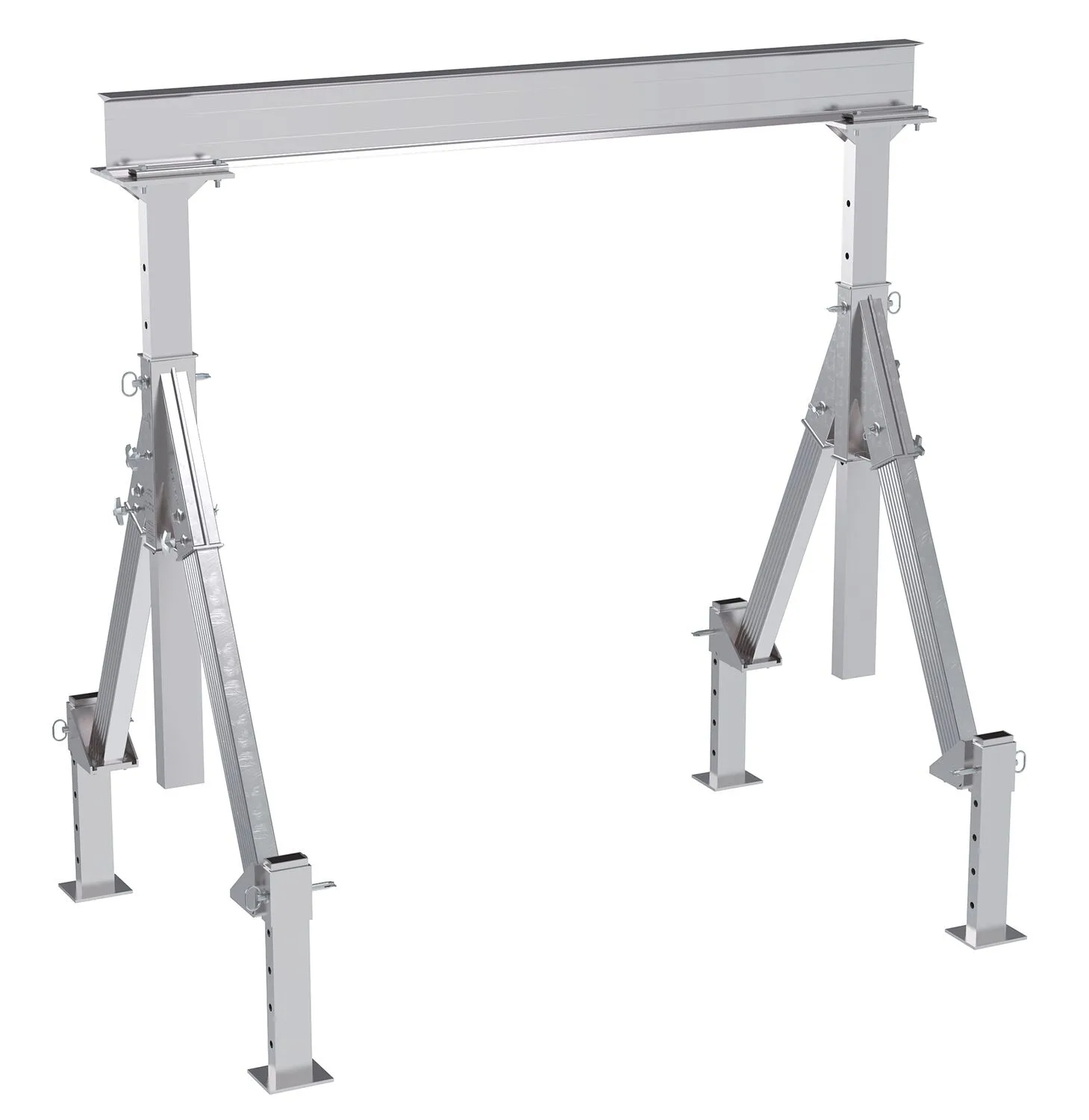 Vestil AHA-4-8-8-ALO adjustable height aluminum gantry cranes with adjustable leveling option