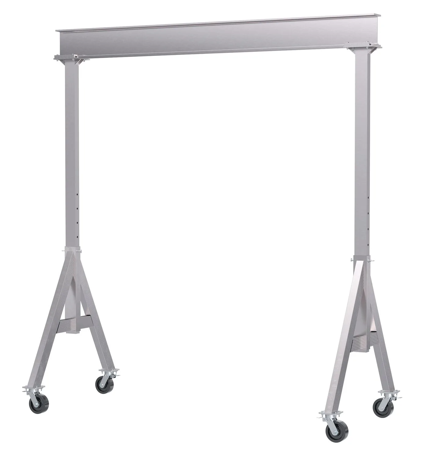 Vestil AHA-6-10-8-TLC adjustable height aluminum gantry cranes with total locking caster