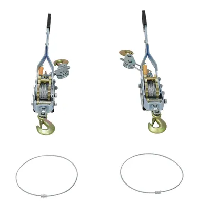 Vestil AHA-KIT adjustable height aluminum gantry crane shown from an alternate angle