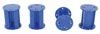 Vestil AHA-STLO-RF adjustable height aluminum gantry crane shown from an alternate angle