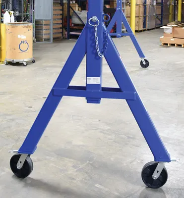 Vestil AHS-4-15-7 adjustable steel gantry crane shown from an alternate angle