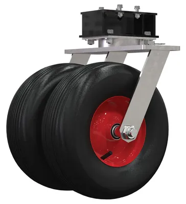 Vestil Pneumatic Rubber Dual Tire 15-1/2 In. x 5-7/8 In. Wheel For Steel Adjustable Height Gantry Cranes 1,000 Lb. Capacity