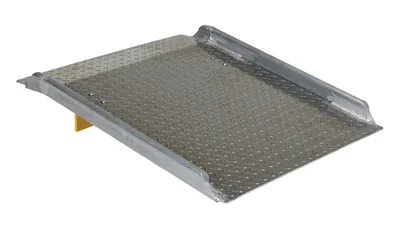 Vestil Aluminum Diamond Tread Hand Truck Dock Board with Curbs 47-7/8 In. x 31-1/4 In. x 10-3/16 In. 800 Lb. Capacity Silver