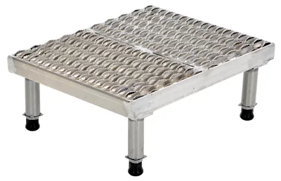 Vestil Stainless Steel Adjustable Work-Mate Stand 35-1/4 In. x 19 In. x 10-1/2 In. 500 Lb. Capacity Silver