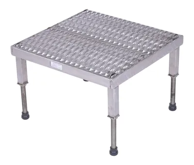 Vestil Stainless Steel Adjustable Work-Mate Stand 23-1/2 In. x 24 In. x 10-1/2 In. 500 Lb. Capacity Silver