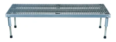 Vestil Stainless Steel Adjustable Work-Mate Stand 96 In. x 23-1/2 In. x 10-1/2 In. 500 Lb. Capacity Silver