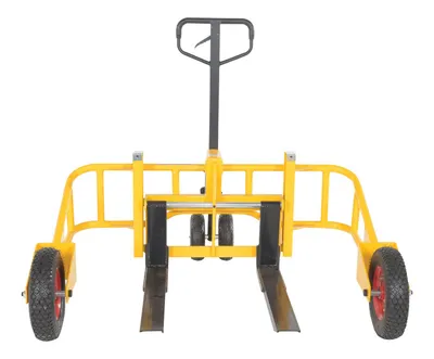 Vestil ALL-T-2 all terrain pallet truck shown from an alternate angle