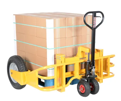 Vestil ALL-T-HD all terrain pallet truck shown from an alternate angle