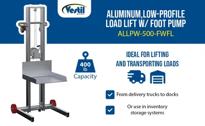 Vestil ALLPW-500-FWFL lite load lift feature highlights