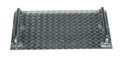 Vestil AMD-2418 aluminum mini dockplate shown from an alternate angle