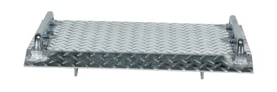 Vestil AMD-2418 aluminum mini dockplate shown from an alternate angle