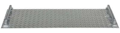 Vestil AMD-3618 aluminum mini dockplate shown from an alternate angle