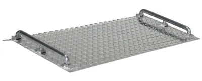 Vestil Aluminum Tread Plate Mini Dock Board 18 In. x 36 In. x 4-11/16 In. 700 Lb. Capacity Silver