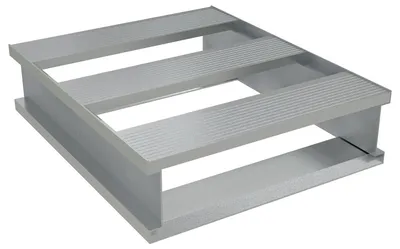 Vestil Aluminum Heavy Duty Half Pallet 20-1/8 In x 24 In x 6 In 4000 Lb. Capacity Silver