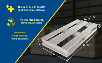 Vestil AP-3624 aluminum pallets & skid feature highlights