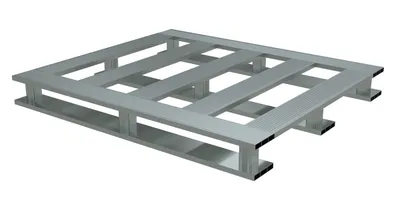 Vestil Aluminum Skid Bottom Pallet 47-7/8 In. x 42 In. x 5-1/16 In. 6000 Lb. Capacity Silver