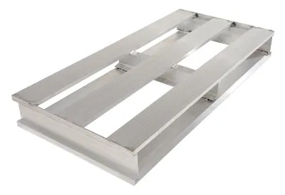 Vestil Aluminum Heavy Duty Half Pallet 24 In. x 48-1/8 In. x 6 In. 4000 Lb. Capacity Silver