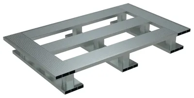 Vestil Aluminum Skid Bottom Half Pallet 23-7/8 In. x 47-7/8 In. x 5-1/16 In. 4000 Lb. Capacity Silver