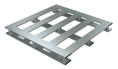 Vestil Aluminum Skid Bottom Pallet 47-7/8 In. x 47-7/8 In. x 5-1/16 In. 6000 Lb. Capacity Silver