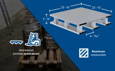Vestil AP-ST-2424-SB aluminum pallets & skid feature highlights