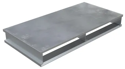 Vestil Aluminum Heavy Duty Solid Top Half Pallet 24 In. x 40-1/8 In. x 6 In. 4,000 Lb. Capacity Silver