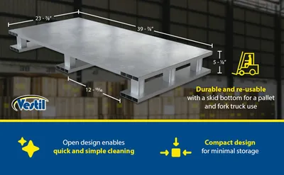 Vestil AP-ST-4024-SB aluminum pallets & skid feature highlights