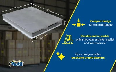 Vestil AP-ST-4048 aluminum pallets & skid feature highlights