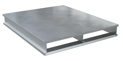 Vestil Aluminum Heavy Duty Solid Top Pallet 48 In. x 42-1/8 In. x 6 In. 6000 Lb. Capacity Silver