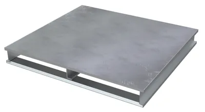 Vestil Aluminum Heavy Duty Solid Top Pallet 48 In. x 48-1/8 In. x 6 In. 6000 Lb. Capacity Silver