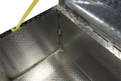 Vestil APTS-2436 aluminum tread plate portable tool boxe shown from an alternate angle