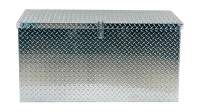 Vestil APTS-2448 aluminum tread plate portable tool boxe shown from an alternate angle