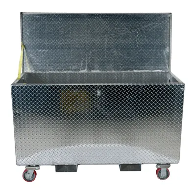 Vestil APTS-3060-CF aluminum tread plate portable tool boxe shown from an alternate angle