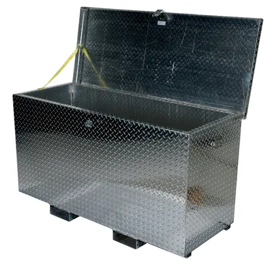 Vestil APTS-3060-F aluminum tread plate portable tool boxe shown from an alternate angle