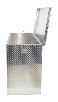 Vestil APTS-3660 aluminum tread plate portable tool boxe shown from an alternate angle