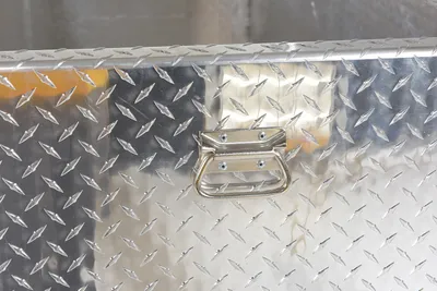 Vestil APTS-3660 aluminum tread plate portable tool boxe shown from an alternate angle