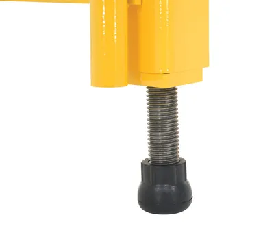 Vestil ASP-48-3-HR adjustable step stands with handrail shown from an alternate angle