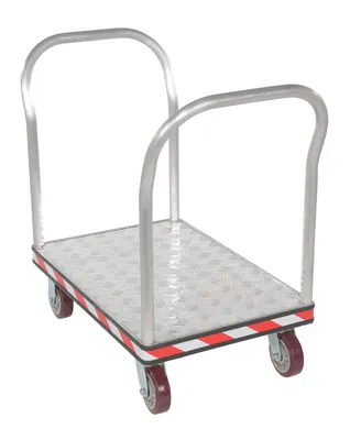 Vestil ATP-C-2436-2HDL heavy duty aluminum treadplate platform truck