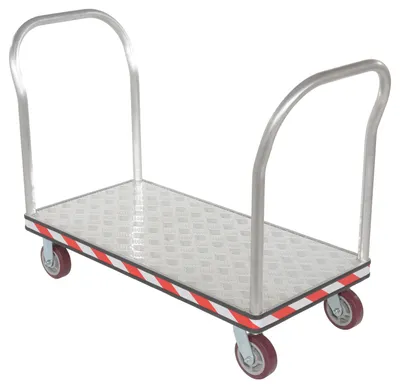 Vestil ATP-C-2448-2HDL heavy duty aluminum treadplate platform truck