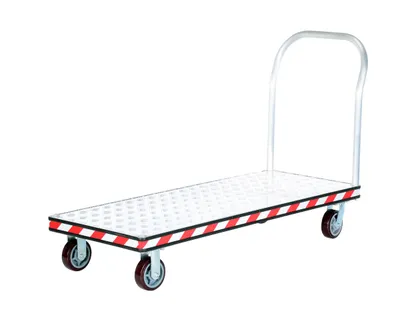 Vestil ATP-C-2460 heavy duty aluminum treadplate platform truck shown from an alternate angle