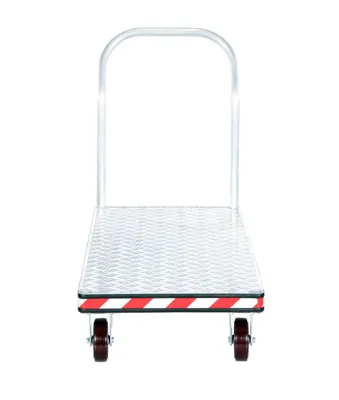 Vestil ATP-C-2460 heavy duty aluminum treadplate platform truck shown from an alternate angle