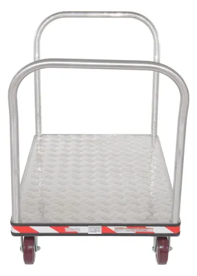Vestil ATP-C-3048-2HDL heavy duty aluminum treadplate platform truck shown from an alternate angle