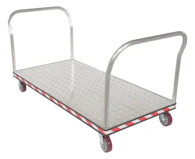 Vestil ATP-C-3672-2HDL heavy duty aluminum treadplate platform truck