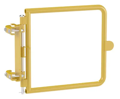 Vestil Steel Alternating Tread Step Self-Closing Gate Steel Yellow