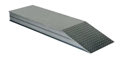 Vestil Aluminum Heavy Duty Wheel Riser 48 In. x 18 In. x 5-7/8 In. 30000 Lb. Capacity Silver