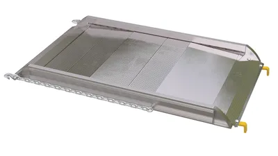 Vestil Aluminum Wheel Walk Ramp Steel Hook Style 52 In. x 28 In. 3000 Lb. Capacity Silver