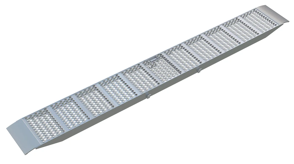 Vestil AWR-G-18-ESR-12A-EXT aluminum grip-strut walk ramp