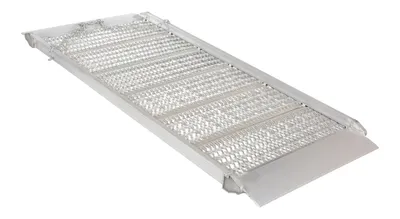 Vestil Aluminum Grip-Strut Walk Ramps 85 In. x 39-3/8 In. 2800 Lb. Capacity Silver
